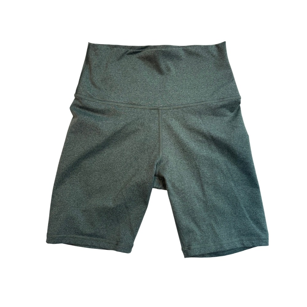 Aerie Chill Play Move High Waisted Biker Shorts Green Size S